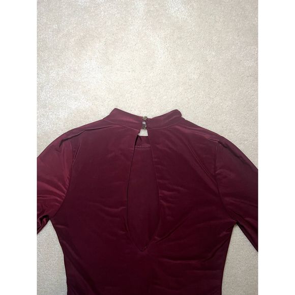 Burgundy Long Sleeve Bodysuit | Medium - Picture 3 of 4